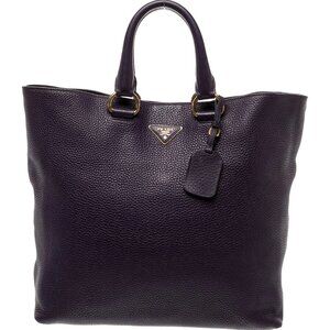 Prada Purple Vitello Daino Leather Phenix Large Tote